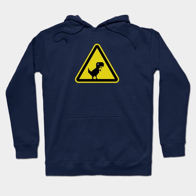 Caution Chrome T-Rex! Hoodie by Srankez-Couron